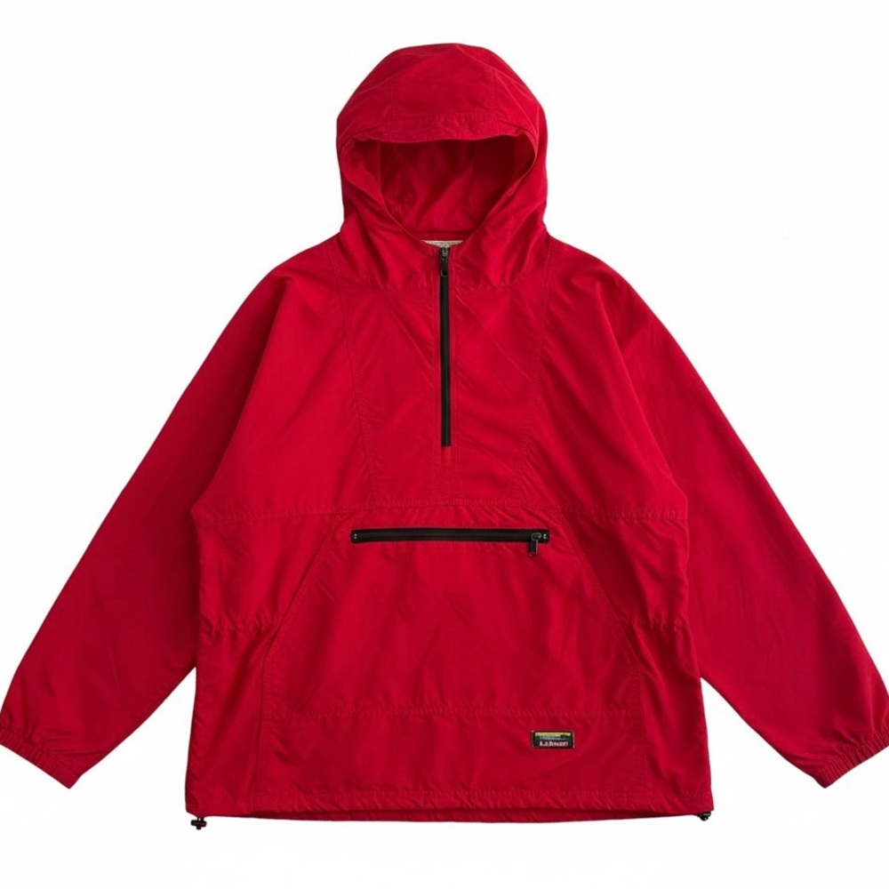 Vintage L.L.Bean Pullover Anorak Windbreaker Hooded Packable Jacket